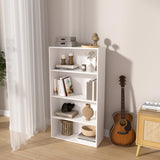 Wooden 4 Tier book shelf，4 Cube Storage Organizer, 44 Inch Versatile Cubes Shelf and Cubby Unit for Any Space (White, 4 Cube-W(23.6inch) NewBeth