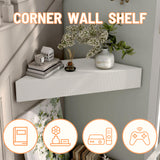 24/7 Shop at Home French 47 inch Modern Floating TV Console Table with 3D Wavy Panel Door, Wood Entertainment Center with Storage Space, Wall Corner Shelf for Living Room, Bedroom, Office, White Pure 24/7 Shop at Home