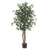 Nearly Natural 5299 Ficus Silk Tree, 4-Feet(48 in), Green Nearly Natural
