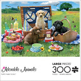 Buffalo Games - Adorable Animals - Puppy Park Picnic - 300 Large Piece Jigsaw Puzzle for Adults Challenging Puzzle Perfect for Game Nights Buffalo Games