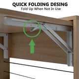 SKVSKV Folding Wall Table, Fold Down Table Wall Mounted, Floating Desk for Wall, Functional Hanging Desk for Home Office Workstation, Laundry Room, Kitchen Dining (24.8 * 16.3inch, Wood Color) SKVSKV