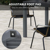 Outsunny Expandable Patio Dining Table for 4-6, 35.5" -70.75" Aluminum Extendable Outdoor Dining Table, Square/Rectangular Patio Table for Garden, Backyard, Poolside, Deck, Gray Outsunny