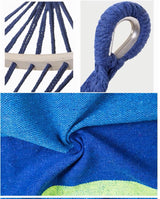 Double Brazilian Hammock 2 Person Canvas Cotton Fabric Hammock with Trees Strap for Patio Garden Balcony Porch Backyard Outdoor and Indoor STEGTA