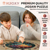 Jigfoxy Wooden Puzzles for Adults, Visual 3D Cave Sky Wood Puzzles Adult, Unique Animal Shape Wooden Jigsaw Puzzles, Birthday Gifts for Puzzles Lovers Family Friend (S-8.5 * 8.5in-100pcs) Jigfoxy