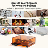 Laser Engraving Machine, Woxcker L2 MAX 10W Enclosure Laser Engraver, CNC Engraving Machine 0.01mm High Precision Laser Engraving and Cutting for Wood Stainless Steel Glass Woxcker
