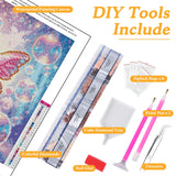 Diamond Art Kits for Adults Shiny Butterfly, DIY 5D Diamond Painting Kit for Beginners, Full Round Drill Gem Art Dots for Adults, Perfect for Home Wall Decor 14X14 Inch Okarina