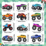 Thinkday 12 Pcs Trucks Diamond Painting Keychains DIY 5d Acrylic Truck Diamond Art Key Chains Vehicle Rhinestone Art Hanging Pendants for Adult Beginners Bags Thinkday