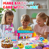 GXYSLM Dazzling Clear Slime Kit, Jumbo DIY Slime Making Kit to Make Sparkling, Crunchy, Jelly, Foam, Glossy Slimes, Inspire Your Creativity to Make Multiple Combinations GXYSLM