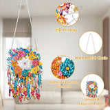 SENQAO Dream Catcher Hanging Diamond Art Painting Kits for Adults Beginners, 5D Special Shape Diamond Art Kits, Flowers Crystal Rhinestones Diamond Gem Art Painting for Home Garden Wall Decor SENQAO