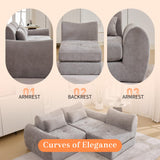 MAXMAXX 102" Cloud Sofa, 4-in-1 Folding Sofa Bed, Floor-Standing Boneless Couch, Futon Sofa Bed for Living Room, Bedroom and Entertainment Room(Gray) MAXMXX