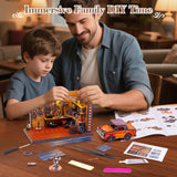 DIY Miniature House Kit Garage Workshop, Miniature Dollhouse Kit with LED, Tiny House Wooden Model Kits for Adults Teens, Mini Houses Building Kits Crafts for Adults, Gifts for Family Friends JoySpark Toys