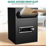 YITAHOME Safe with Drop Slot, 2.5 Cubic Feet Depository Drop Safes with Electronic Code Lock, Drop Safe for Business with Fireproof Document Bag, Deposit Cash Drop Box for Home Office Hotel YITAHOME