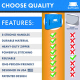 Nordic Elk Mattress Bags for Moving and Storage (Cali King) Heavy Duty Moving Supplies, 8 Sturdy Handles, Strong Zipper, Mattress Cover Bed Bags, Storage Cover Essentials Packing Protector Nordic Elk