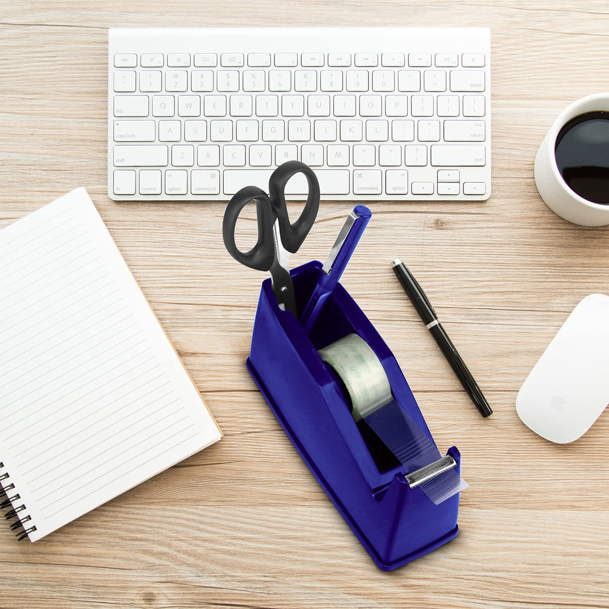 Heat Tape Dispenser, Masking Tape Dispenser, Holder Fits 1" and 3" Core, 6.8 x 2.2 x 3.4 Inch, Desktop Tape Dispenser, Heat Tape for Sublimation(Blue) AWEI AZHI