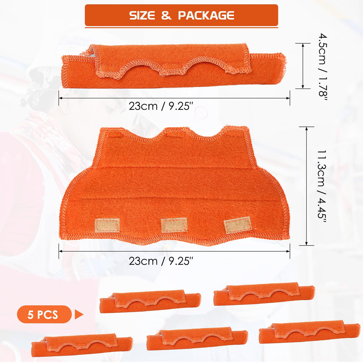 Aolamegs Safe Hard Hat Sweatband- 5PCS Sweat Bands Washable, Hard Hat Liner Replacement, Flame Retardant Cotton Hard Hat Accessories Sweat for Welding Helmet, Construction Hats, Chainsaw Helmet Aolamegs