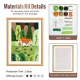 clberni Punch Needle Kit, Punch Needle Embroidery kit, Crafts for Adults, Matching 16“Photo Frame Hanging on Wall as Home Décor (Forest with Photo Frame) clberni