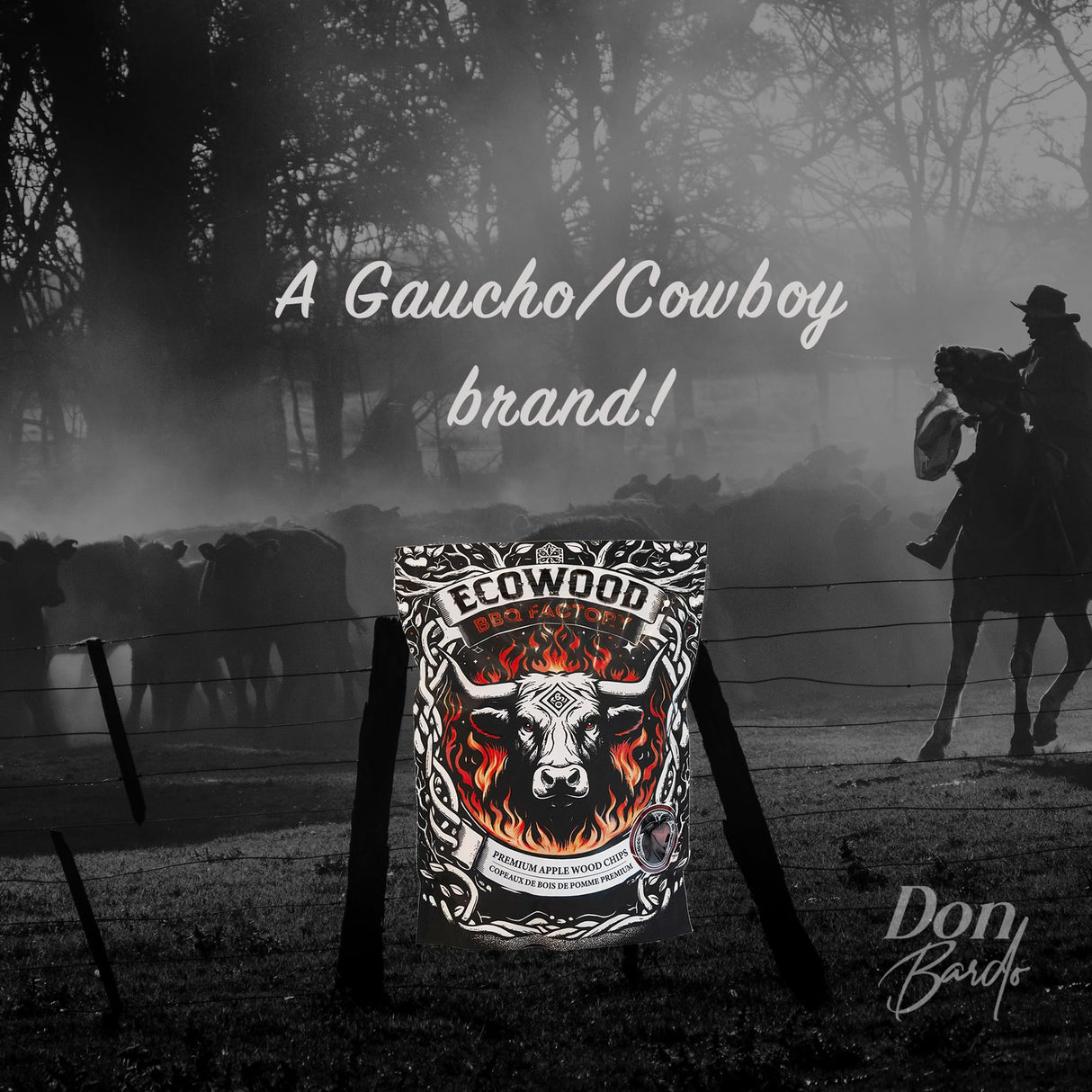 Don Bardo - Wood Smoker Chips - Apple, Cherry, Mesquite, Hickory & Oak Wood Chip for Smokers, Can be Use on Gas, Charcoal Grill, Smoke Wood Chips for Grilling, BBQ & Camping. 1.2 LB Bags (Oak) Don Bardo