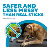 Petstages Dogwood Wood Durable Dog Chew Toys, Real Wood & Calming Hemp, 2-Pack, Medium Outward Hound