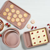 Farberware 47776 Nonstick Bakeware, Nonstick Muffin Pan / Cupcake Pan - 12 Cup, Rose Gold Red Farberware