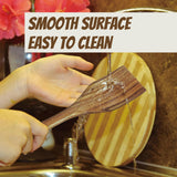 KARRYOUNG Acacia Wood Spoons for Cooking Set of 6, Wooden Cooking Utensil Set, Wooden Spatula, Slotted & Pasta Spoon, Solid Wood Cooking Spoons KARRYOUNG