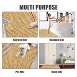 HOMBYS 58x32 Extra Large 100% Bamboo Shower Mat for Shower Stall Tub, Non Slip Bath Mat Bathroom Accessories, Large Mats for Shower and Bathroom, Quick Drying HOMBYS