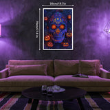 Halloween Horror Skull Puzzle for Adults 1000 Pieces, Holiday Flower Skeleton Jigsaw Puzzle, Pumpkin Ghost Spider Puzzle BBOLDIN