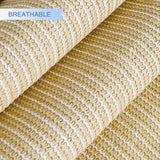 E&K Sunrise 14' x 16' Sun Shade Sail Rectangle Canopy Shade Cover UV Block for Patio Backyard Garden Outdoor (Beige) E&K