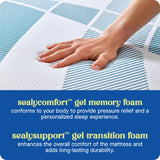 Sealy Dreamlife 8” Foam Mattress-in-a-Box, Queen, SealyComfort Gel Memory Foam, Surface-Guard Technology, Breathable Comfort Sealy