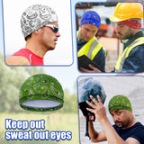 Tarpop 10 Pcs Men Skull Caps Cooling Welding Hard Helmet Liner Cycling Skull Caps Wicking Beanie Do Rag Head Wrap for Men(Mixed Style) Tarpop