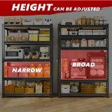 REIBII 2020LBS Storage Shelves 5 Tier Garage Shelving Heavy Duty Adjustable Garage Shelves, Utility Rack Shelf, Shelving Units for Storage Warehouse Pantry Closet, 35.5" W x 11.9" D x 72" H, Black REIBII