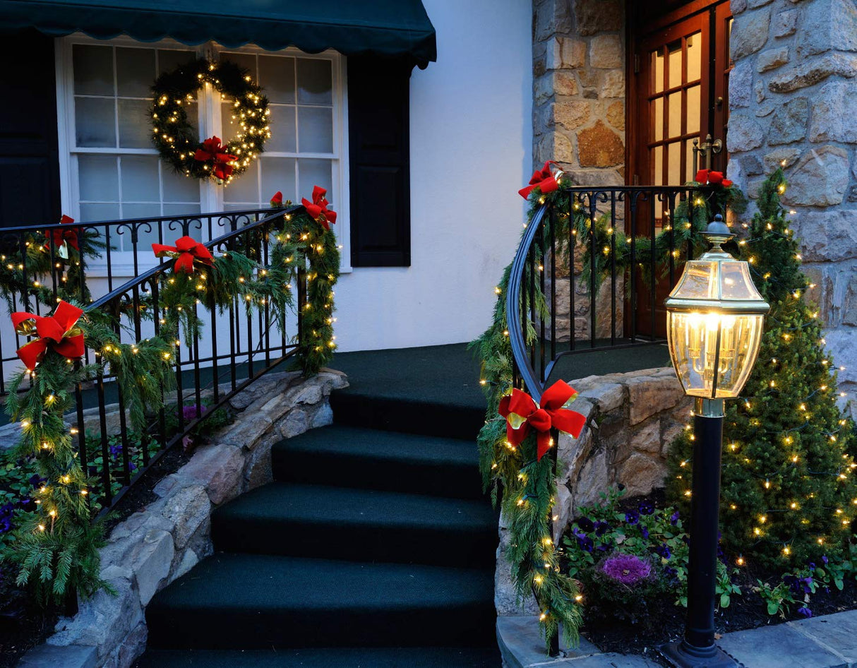 DearHouse 40Feet Christmas Garland, 2 Strands Artificial Pine Garland Soft Greenery Garland for Holiday Wedding Party,Stairs,Fireplaces Decoration, Outdoor/Indoor Use DearHouse