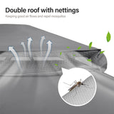 LAUSAINT HOME Outdoor Patio Gazebo 10'x20' with Expansion Bolts, Heavy Duty Party Tent & Shelter with Double Roofs, Mosquito Nettings and Privacy Screens for Backyard, Garden, Lawn, Smoke Grey LAUSAINT HOME