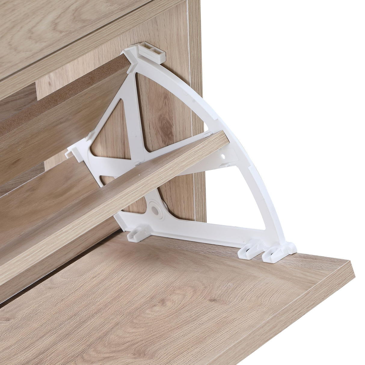 XIAO WEI Shoe Cabinet, Natural Semi Circle Rattan Shoe Storage Organizer Cabinet with 2 Flip Drawers, Freestanding Shoe Rack with Adjustable Shelf for Entryway XIAO WEI