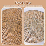 Round Woven Placemats 12 inch Set of 10 - Boho Rattan Placemats Natural Water Hyacinth Placemat, Farmhouse Weave Place Mats, Rustic Braided Wicker Table Mats for Dining Table,Home,Wedding Dimpola