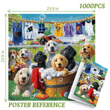 PICKFORU Dog Puzzles for Adults 1000 Pieces, Funny Animals Jigsaw Puzzles Golden Retriever, Difficult Puppy Puzzle as Wall Decor PICKFORU
