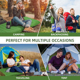 FNARMW Camping Sleeping Pad, Extra Thick 5 Inch Camping Mat with Pillow Built-in Foot Pump Inflatable Sleeping Pads Compact for Camping Backpacking Hiking Traveling Tent（Green） FNARMW