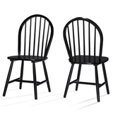 Christopher Knight Home Declan Farmhouse Cottage High Back Spindled Rubberwood Dining Chairs, 2-Pcs Set, Black Christopher Knight Home