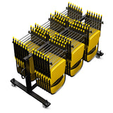 UPGORILO Folding Table and Chairs Cart - Innovative Mobile Chair Dolly, 42 Folding Chairs Capacity, Heavy Duty Metal Folding Chair Rack with Rubber Locking Wheels UPGORILO