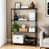 SUPER DEAL Black 4-Shelf Heavy Duty Storage Wire Shelving Unit for Restaurant Garage Pantry Kitchen Garage Rack (36L x 14W x 54H) SUPER DEAL