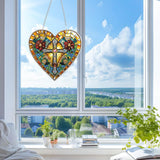 KEYIFA Diamond Painting Hanging Heart Shape Cross 3D Diamond Art Kits, Special Shaped Rhinestone Diamond Dots Kit for Adults Beginner, DIY Art Craft for Window Wall Door Decor, Double Sided KEYIFA