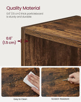 VASAGLE Custos Collection - Bookshelf, 3-Tier Bookcase, Book Shelf, Open Storage Shelf, 9.4 x 31.5 x 32 Inches, for Living Room, Home Office, Dinning Room, Rustic Brown ULBC173X01 VASAGLE