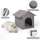 Love's cabin Outdoor Cat House Weatherproof, Insulated Feral Cat House Outdoor for Winter, Waterproof Outside House for /Indoor Cats, Shelter with Removable Soft Cushion Love's cabin