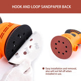 YEHBS 150pcs Sanding Discs Set, 5-Inch 8-Hole Sandpaper, Including 60,80,100,120,150,180,240,320,400,600 Grit for Woodworking or Automotive YEHBS