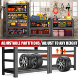 Garage Shelving Unit and Storage-Easy Assembly Metal Shelves 5-Tier Rack|Heavy-Duty Adjustable Shelf|Steel Rust-Resistant Shelves for Industrial,Warehouse,Basement,Workshop|72" Hx48 Wx24 D Metallitrend