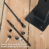 Deck Man 2Pack Deck Railing Posts Stainless Steel Cable Railing Post(2"×2") with 1/8 Cable Railing Kit, Level drilled (2, Black, 40.5 inch) Deck Man