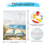 Reofrey Framed Paint by Numbers Kit for Adults & Beginner - 8x12 Inch Canvas Eiffel Tower Paint by Numbers - Landscape Educational & Creative Art Set for Beginners - Perfect for Home & Wall Decoration Reofrey