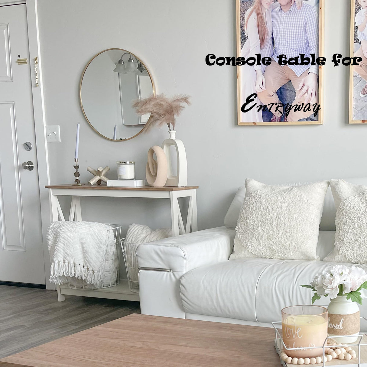 PHI VILLA Console Tables for Entryway - Narrow Sofa Tables for Living Room, Entryway Table PHI VILLA