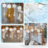 Perthlin 6 Pcs Christmas Snowflake Diamond Art Kits Double Sided Winter Diamond Wind Chimes Art for Window Christmas Tree Decoration Snowflake Suncatchers for DIY Crafts Wonderland Decoration Perthlin