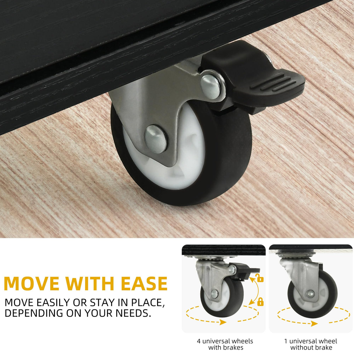 DWVO Kitchen Island on Wheels, Mobile Kitchen Island Cart with Folding Drop Leaf Breakfast Bar, Island Table for Kitchen with Large Storage Cabinets, Racks, Drawers and Adjustable Shelves, Black DWVO