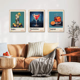 6 Pack Paint by Numbers Kit for Adults Beginner, Cocktail Adult Paint by Number Kits on Canvas, Cocktail DIY Acrylic Oil Painting by Numbers Kits, Perfect for Home Decor 10x14 Inch Okarina